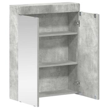 Badezimmerspiegelschrank TULUM Beton Grau 60 x 16,5 x 78 cm