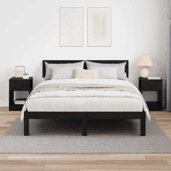 Beistelltisch 2 pcs Schwarz Eichen-Optik 30,5 x 30 x 45 cm