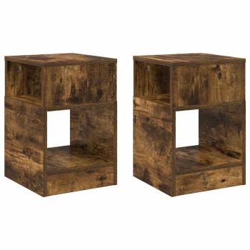 Beistelltisch 2 pcs Geräucherte Eiche 30,5 x 30 x 45 cm