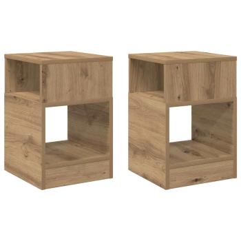 Beistelltisch 2 pcs Artisan-Eiche 30,5 x 30 x 45 cm