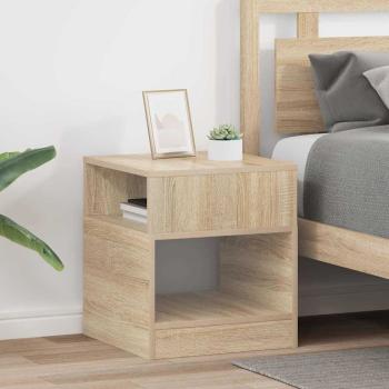 ARDEBO.de - Beistelltisch 2 pcs Sonoma-Eiche 40,5 x 40 x 45 cm