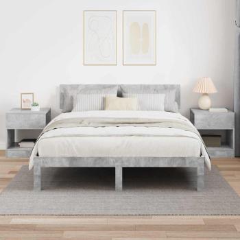 Beistelltisch 2 pcs Beton Grau 40,5 x 40 x 45 cm Holzwerkstoff