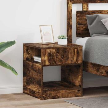 ARDEBO.de - Beistelltisch 2 pcs Geräucherte Eiche 40,5 x 40 x 45 cm