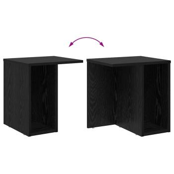 Beistelltisch 2 pcs Schwarz Eichen-Optik 37 x 32 x 40 cm