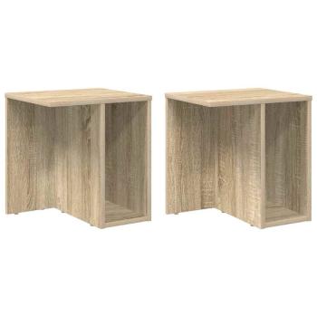 Beistelltisch 2 pcs Sonoma-Eiche 37 x 32 x 40 cm Holzwerkstoff