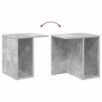 Beistelltisch 2 pcs Beton Grau 37 x 32 x 40 cm Holzwerkstoff