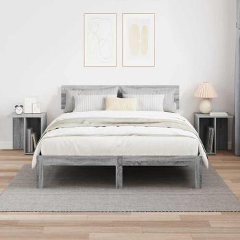 Beistelltisch 2 pcs Graues Sonoma 37 x 32 x 40 cm Holzwerkstoff