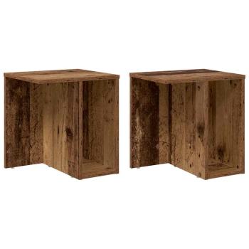 Beistelltisch 2 pcs Altholz 37 x 32 x 40 cm Holzwerkstoff