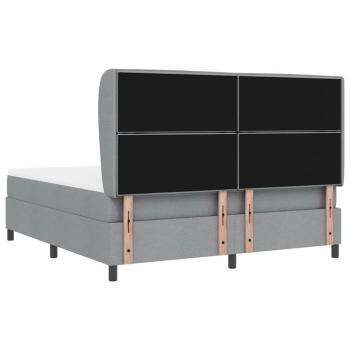 Boxspringbett mit Matratze Hellgrau 180 x 200 cm Stoff