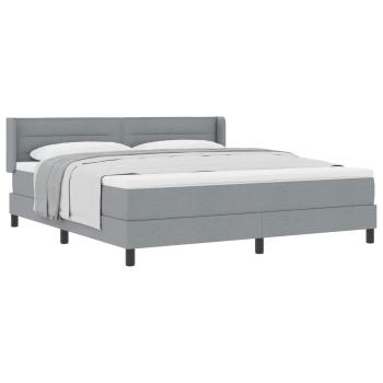 Boxspringbett mit Matratze mit Matratze Hellgrau 180 x 200 cm