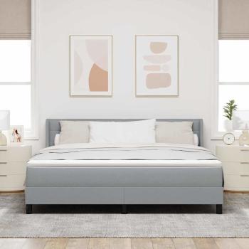 Boxspringbett mit Matratze mit Matratze Hellgrau 180 x 200 cm