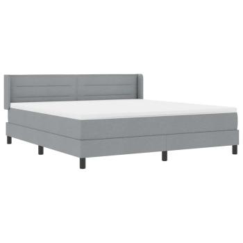 Boxspringbett mit Matratze mit Matratze Hellgrau 180 x 200 cm
