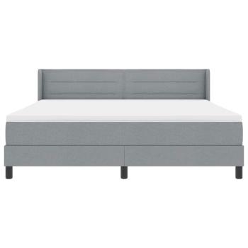 Boxspringbett mit Matratze mit Matratze Hellgrau 180 x 200 cm