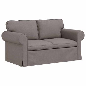 Sofa 2 pcs Taupe Metall