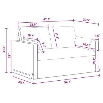 Sofa 2 pcs Dunkelgrau Metall