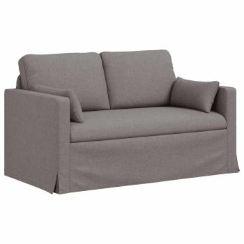 Sofa 2 pcs Taupe Metall