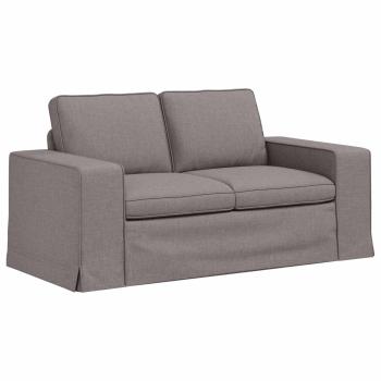 Sofa 2 pcs Taupe Metall