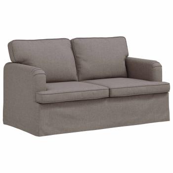 Sofa 2 pcs Taupe Metall