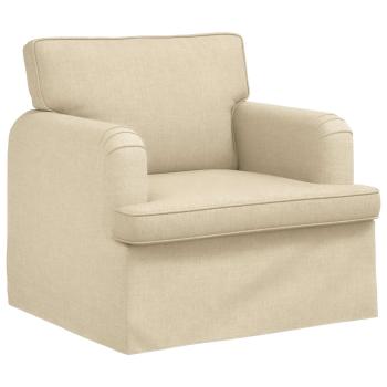 Sofa 2 pcs Creme Metall