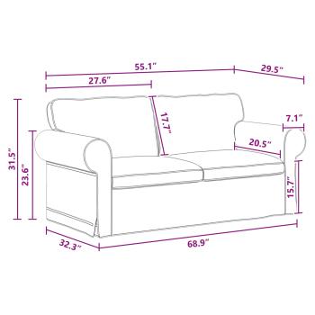 Sofa 2 pcs Dunkelgrau Metall