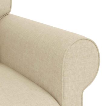 Sofa 2 pcs Creme Metall