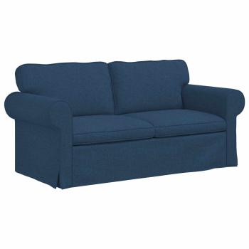 Sofa 2 pcs Blau Metall