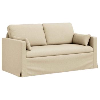 Sofa 2 pcs Creme Metall