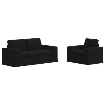 Sofa 2 pcs Schwarz Metall