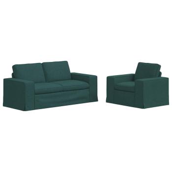Sofa 2 pcs Dunkelgrün Metall