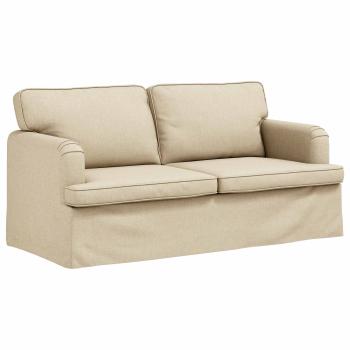 Sofa 2 pcs Creme Metall