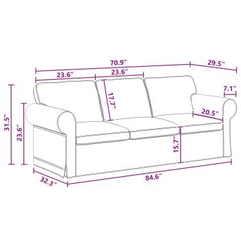 Sofa 2 pcs Dunkelgrau Metall