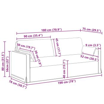 Sofa 2 pcs Hellgrau Metall