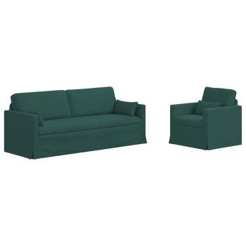 Sofa 2 pcs Dunkelgrün Metall