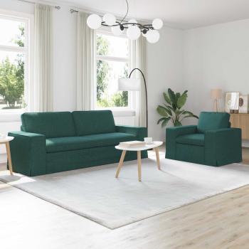 ARDEBO.de - Sofa 2 pcs Dunkelgrün Metall
