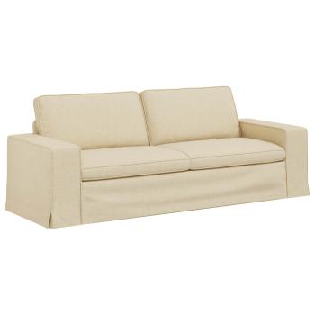 Sofa 2 pcs Creme Metall