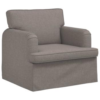 Sofa 2 pcs Taupe Metall