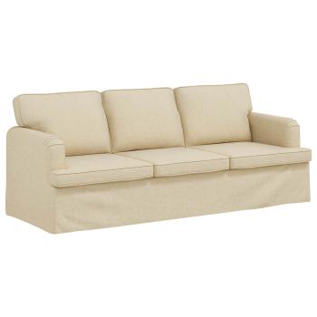 Sofa 2 pcs Creme Metall