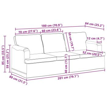 Sofa 2 pcs Blau Metall