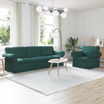 ARDEBO.de - Sofa 2 pcs Dunkelgrün Metall