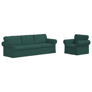 Sofa 2 pcs Dunkelgrün Metall
