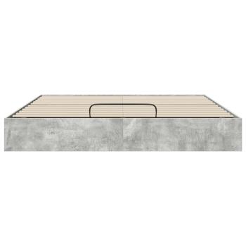 Ottoman Bettgestell Betongrau 160 x 200 cm Holzwerkstoff