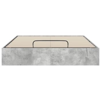 Ottoman Bettgestell Betongrau 120 x 200 cm Holzwerkstoff
