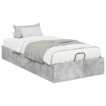 Ottoman Bettgestell Betongrau 90 x 200 cm Holzwerkstoff