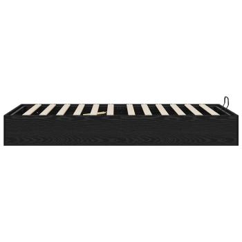 Ottoman Bettgestell Schwarze Eiche 75,5 x 190 cm Holzwerkstoff