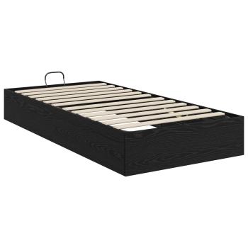 Ottoman Bettgestell Schwarze Eiche 75,5 x 190 cm Holzwerkstoff