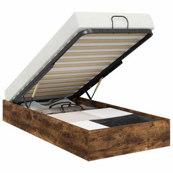 Ottoman Bettgestell Geräucherte Eiche 193 x 120 x 25 cm