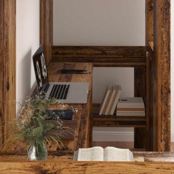 Etagenbettgestell mit Schreibtisch Altholz 100 x 200 cm