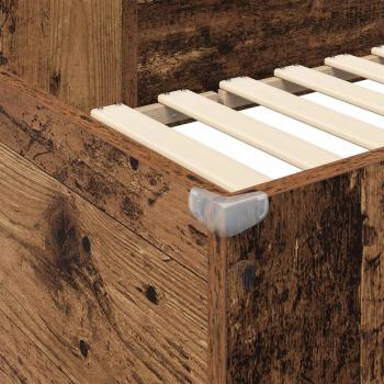 Etagenbettgestell mit Schreibtisch Altholz 100 x 200 cm