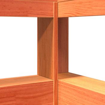 Bücherregal-Bett mit Kopfteil 2 pcs Wachsbraun 200 x 120 cm