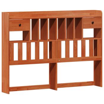 ARDEBO.de - Bücherregal Bettgestell 2 pcs Wachsbraun 200 x 160 cm